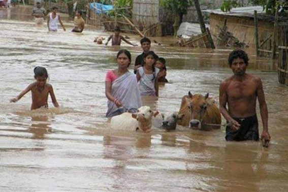 Assam flood situation critical; 76 dead, 36 lakh in distress Assam flood situation critical; 76 dead, 36 lakh in distress