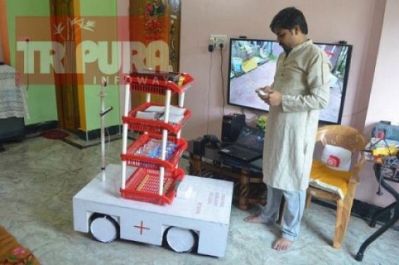 Tripura scientist's 'Warbot' helps in Covid care Tripura scientist's 'Warbot' helps in Covid care