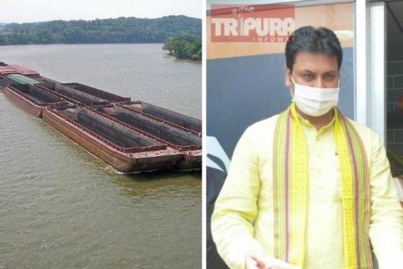 CM promised Cement Import from Bangladesh via Gomati river ‘soon’ on Barges CM promised Cement Import from Bangladesh via Gomati river ‘soon’ on Barges