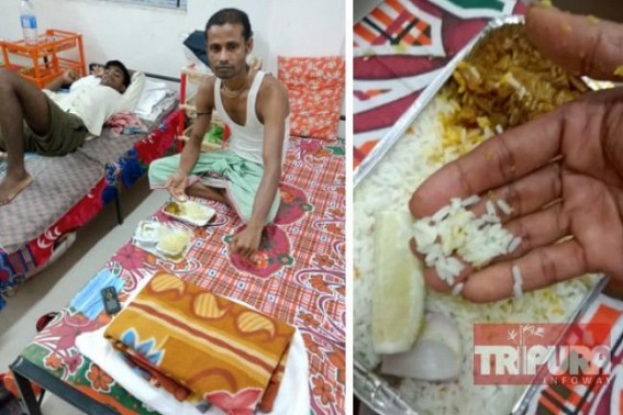 Low Quality, Rotten, Insect-Full food provided in Tripura’s Bisramganj COVID-19 Care center : Patients blamed BJP Govt’s negligence Low Quality, Rotten, Insect-Full food provided in Tripura’s Bisramganj COVID-19 Care center : Patients blamed BJP Govt’s negligence