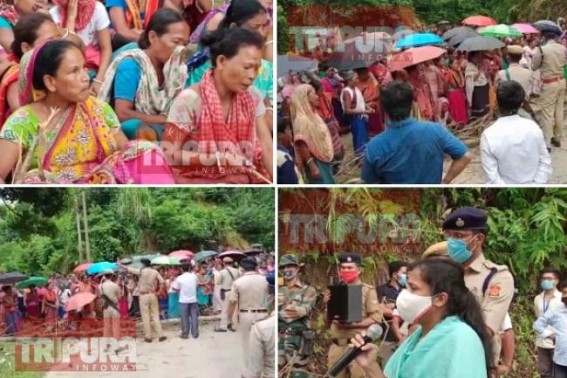 Mungiakami Public reject Tripura Govt’s Medical Team for COVID-19 Surveys and Tests : Protesters alleged, ‘Medical Team may spread Corona-Virus in village’ : SDM gave up, Medical Team returned without Surveys, Testing of Villagers Mungiakami Public reject Tripura Govt’s Medical Team for COVID-19 Surveys and Tests : Protesters alleged, ‘Medical Team may spread Corona-Virus in village’ : SDM gave up, Medical Team returned without Surveys, Testing of Villagers