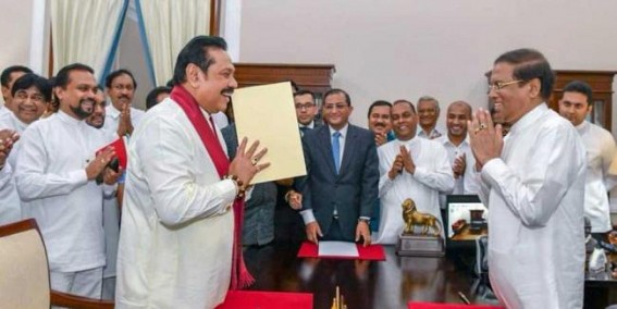Mahinda Rajapaksa sworn in as Sri Lanka's new PM