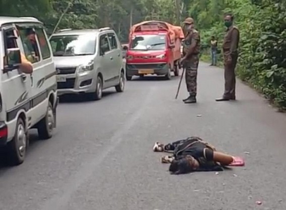 Terrible road accident occurred between Bike and Lori : One died on-spot