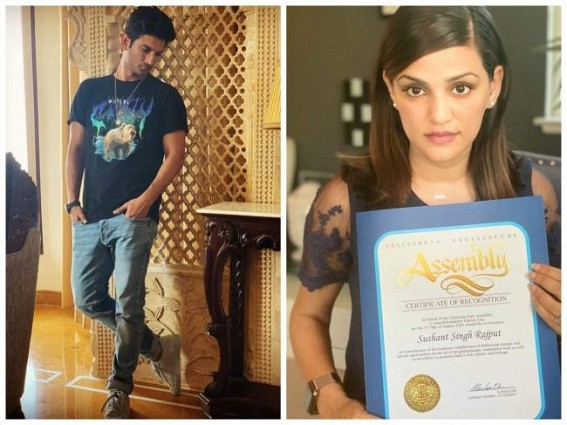 Sushant Singh Rajput gets special honour from California State Assembly