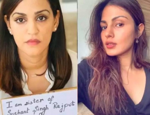 Sushant's sister to Rhea: You have guts to come on National Media and tarnish my brother's image Sushant's sister to Rhea: You have guts to come on National Media and tarnish my brother's image