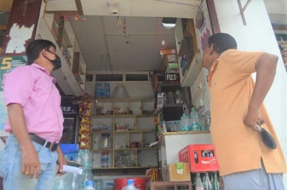 Shop looted in Bijoy Kumar Chowmuhani, Agartala