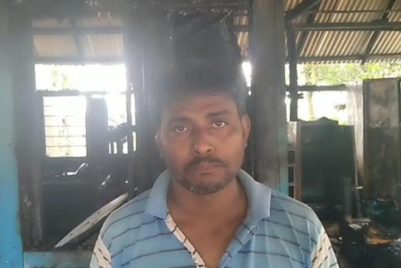 Miscreants set fire in Opposition Activist's home in Santir Bazar Miscreants set fire in Opposition Activist's home in Santir Bazar