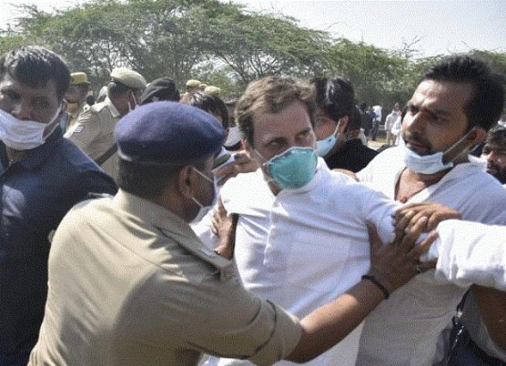 Rahul led Cong team to visit Hathras on Saturday again Rahul led Cong team to visit Hathras on Saturday again