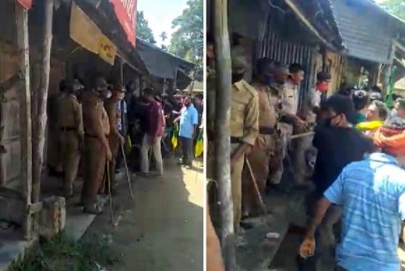 Massive violence reported in IPFT's 24 hours strike: Shops attacked in South Tripura Massive violence reported in IPFT's 24 hours strike: Shops attacked in South Tripura
