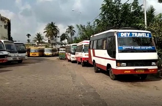 No similarity between Minister's statement and Police's implementation of laws : Harassed Bus Drivers continues Strike, Passengers Suffering No similarity between Minister's statement and Police's implementation of laws : Harassed Bus Drivers continues Strike, Passengers Suffering