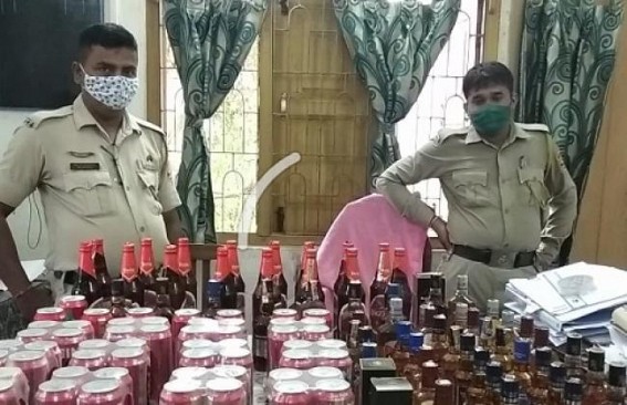 Police seized huge amount of foreign liquor amid Durga Puja