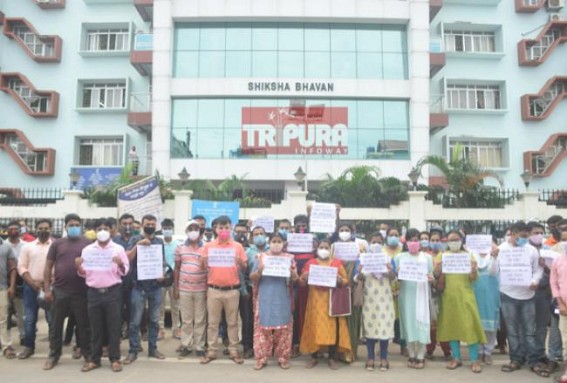 TET Qualified Unemployed Youths left Jobless in Tripura : Qualified 1194 Job Aspirants placed deputation to Education Director seeking Immediate Recruitment 