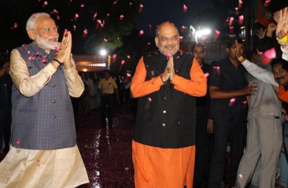 Poll results in 11 states show people back Modi, says Amit Shah Poll results in 11 states show people back Modi, says Amit Shah