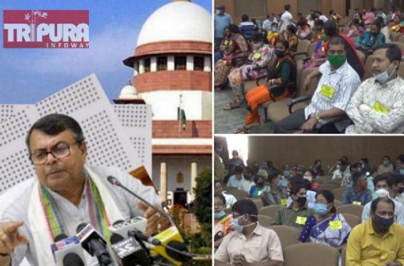 'Why did You Lie to Supreme Court in Prayer that You want to appoint 8,882 non-teaching staffs, when now appointing only 4,000 ? Terminated 10323 Teachers Asked Tripura BJP Govt 'Why did You Lie to Supreme Court in Prayer that You want to appoint 8,882 non-teaching staffs, when now appointing only 4,000 ? Terminated 10323 Teachers Asked Tripura BJP Govt