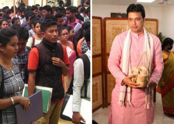 'CPI-M Govt gave only 10,000 to 12,000 Jobs in long 17 years and BJP Govt announced 8,000 Jobs (?) in last 15 days', claims CM Biplab amid over 10,000 terminations in last 2.5 years 'CPI-M Govt gave only 10,000 to 12,000 Jobs in long 17 years and BJP Govt announced 8,000 Jobs (?) in last 15 days', claims CM Biplab amid over 10,000 terminations in last 2.5 years
