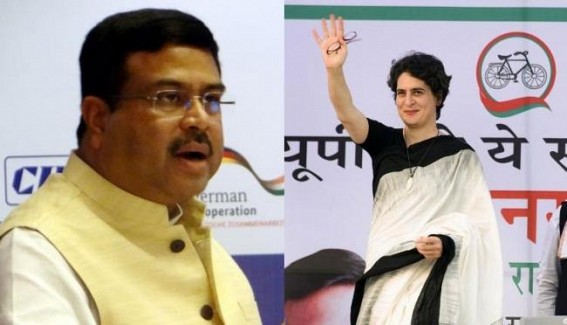 Pradhan takes on Priyanka in war of words on farm laws