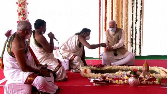 PM lays foundation stone of new Parliament building PM lays foundation stone of new Parliament building