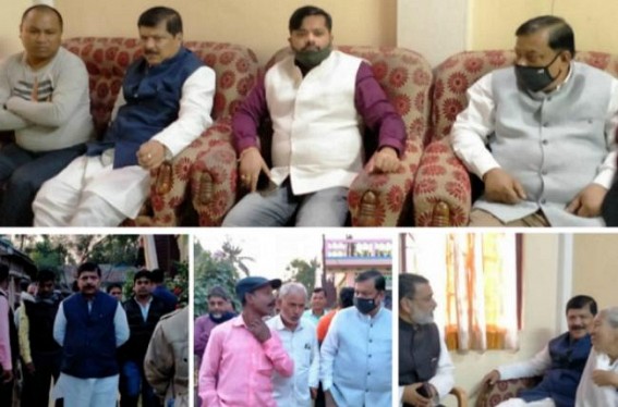 Tripura BJP's Political Crisis Intensifies grip amid Biplab Deb's Negative, Violent Politics : MLA Ram Prasad Pal challenged to End  the 'Dictator Regime', 4 Rebel MLAs jointly visited Khayerpur today