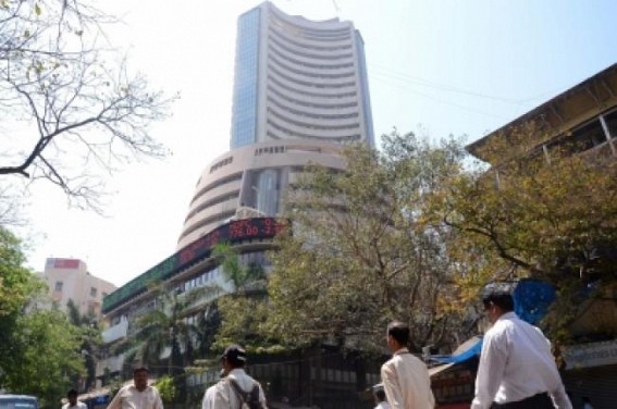 Equity indices trade flat, Nifty near 14,000-mark