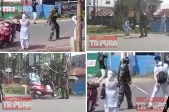 COVID19 lockdown : TSR Jawanâ€™s excessive use of force, brutal beating of innocent biker at Udaipur shocks Netizens across Tripura