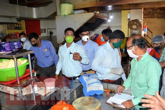 Massive raid led by DCM Sadar with Food safety department in different sweet shops of Agartala Massive raid led by DCM Sadar with Food safety department in different sweet shops of Agartala