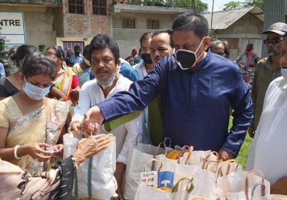 Tripura Congress distributed relief materials across the state 