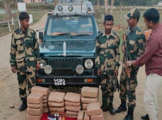 Drug smugglers dressed like BSF, with fake BSF identity cards arrested in Tripura 
