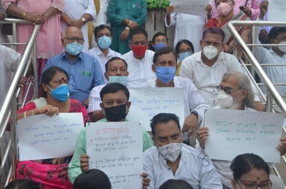 UP Rape Incident : Tripura Congress held massive protest, silence agitation seeking justice UP Rape Incident : Tripura Congress held massive protest, silence agitation seeking justice