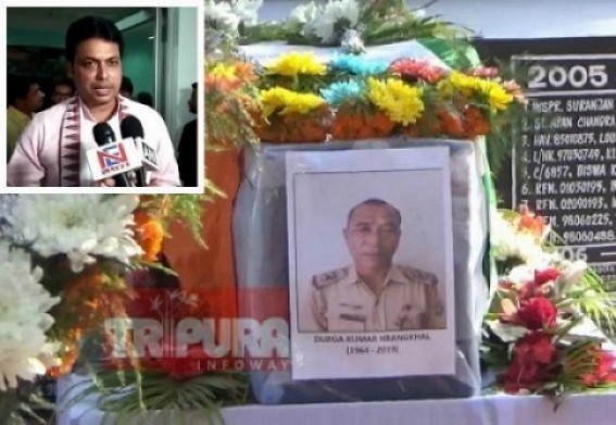 Police Officer Durga Chandra Hrangkhawal’s murder by BJP’s Drug Smugglers: CM cum Home Minister fails to visit Victim’s family even after 3 months, No arrest of Smuggler Biswajit Bhowmik Police Officer Durga Chandra Hrangkhawal’s murder by BJP’s Drug Smugglers: CM cum Home Minister fails to visit Victim’s family even after 3 months, No arrest of Smuggler Biswajit Bhowmik