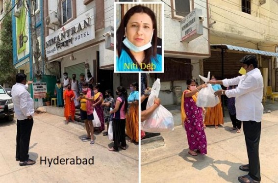 'Purvaudaya's Niti Deb's initiatives save Tripura's stranded people in Hyderabad, Rs 38,500, food items distributed