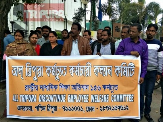 ‘Treat us equally as 10323 teachers’ : RMSA 156 terminated staffs request BJP Govt ‘Treat us equally as 10323 teachers’ : RMSA 156 terminated staffs request BJP Govt