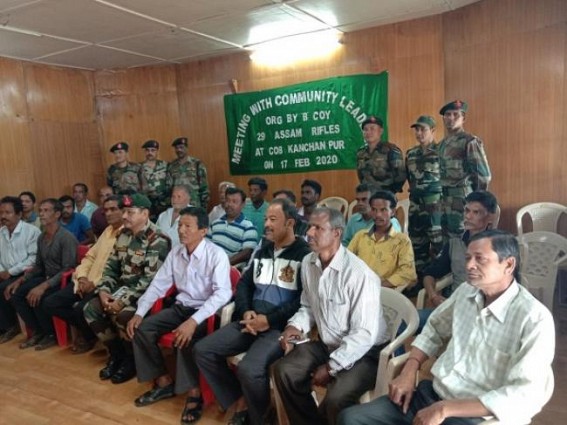 Assam Rifles conducted Interaction with Community leaders in  Kanchanpur village 