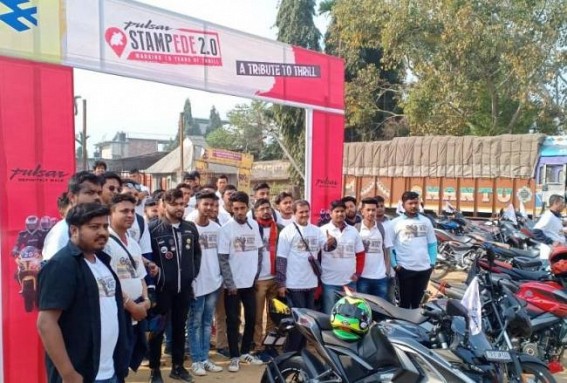 Bajaj Auto Limited hoisted Pulsar rally in Agartala to â€˜Celebrate 18 Years of Thrillâ€™