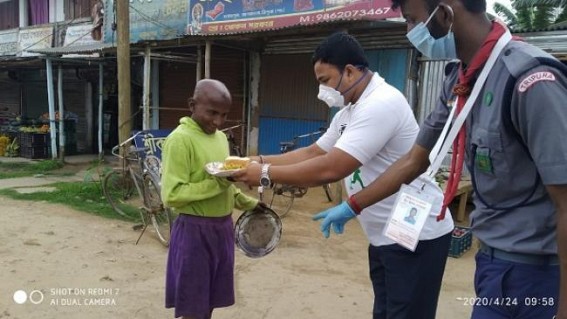 Ranir Bazar open Rover crew with SDM Jirania distributed Breakfast among Police personnel, homeless people