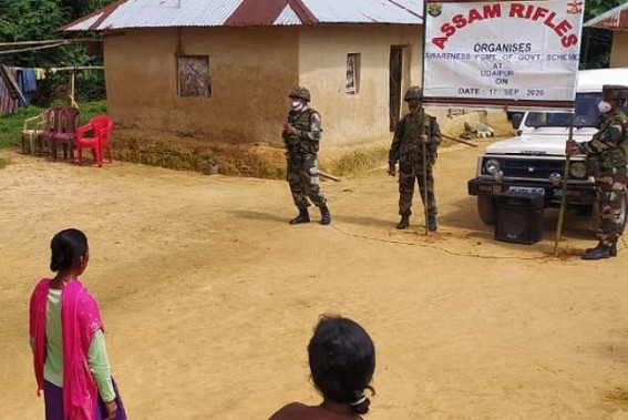 Assam Rifles organised awareness campaigning on various Govt schemes Assam Rifles organised awareness campaigning on various Govt schemes