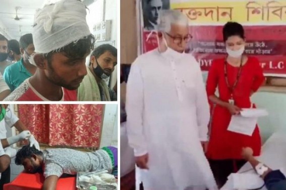 BJP’s brutal attack in CPI-M’s Blood Donation camp injured 5 persons : Former CM Manik Sarkar calls BJP ‘Insecure’ and ‘Frustrated’ BJP’s brutal attack in CPI-M’s Blood Donation camp injured 5 persons : Former CM Manik Sarkar calls BJP ‘Insecure’ and ‘Frustrated’