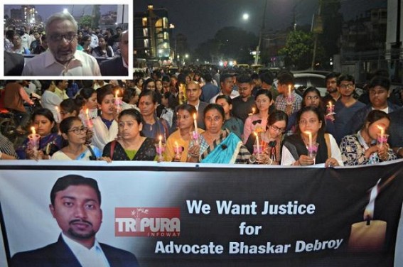 Advocatesâ€™ massive candle march on Bhaskar Debroyâ€™s mysterious death : â€˜Along with Doctors, Police played equal role in Bhaskarâ€™s Murder-with-Negligenceâ€™, said Senior Lawyer Purushottom Roy Barman