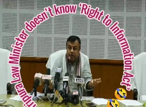 Trolls : Tripura Education Minister can't pronounce 'Right to Information Act' ? Video gets viral over social media Trolls : Tripura Education Minister can't pronounce 'Right to Information Act' ? Video gets viral over social media