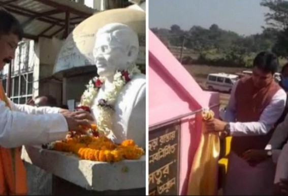 After arresting 3, filing FIR against MLA Sudip Barman over Atal Bihari Vajpayee's statue, now Biplab Deb in damage repairing : Inaugurated 'Atal Bridge' After arresting 3, filing FIR against MLA Sudip Barman over Atal Bihari Vajpayee's statue, now Biplab Deb in damage repairing : Inaugurated 'Atal Bridge'