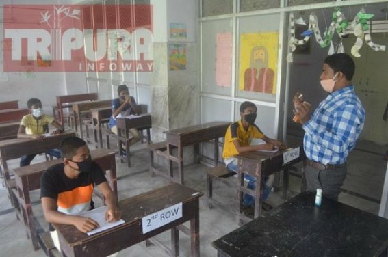 Schools in Tripura started with 50% Teaching staffs from today Schools in Tripura started with 50% Teaching staffs from today
