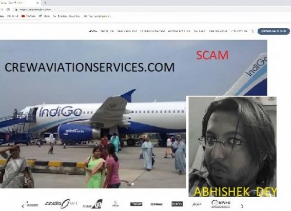 AAI FAKE Job Scam : Syandan Editor's son Abhishek Dey behind Job Scammer website CREWAVIATIONSERVICES.COM 