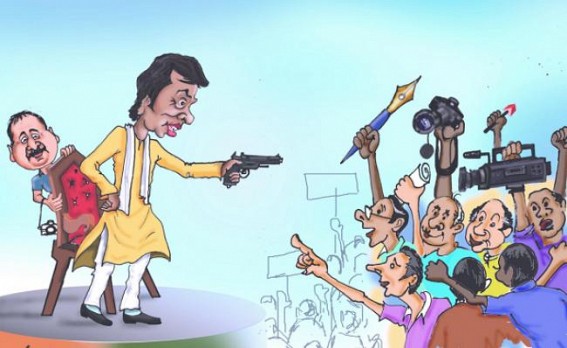 Tripura BJP Govt Vs. Media War Continues : Uncontrolled, Political, Administrative Attacks on Media smashed the Democratic Structure Tripura BJP Govt Vs. Media War Continues : Uncontrolled, Political, Administrative Attacks on Media smashed the Democratic Structure