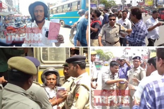 BJP suffering from JANA-ATANKA : BJP Govtâ€™s Police harassed Common men across Agartala : Arrested public randomly, punished for doing video, taking photos in mobile phones centering 10323 teachers protest