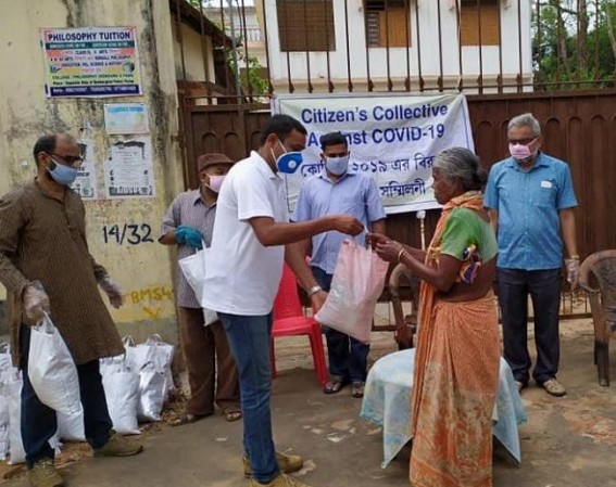 Citizens Collective Against COVID19 continues dry ration distribution with Rice, Daal, Soya-chunks, Cooking oil items 