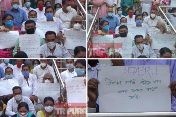 Congress held ‘Satyagraha’ demanding justice for Hathras rape victim : Slams 'Goonda-Raj' of Yogi Govt Congress held ‘Satyagraha’ demanding justice for Hathras rape victim : Slams 'Goonda-Raj' of Yogi Govt
