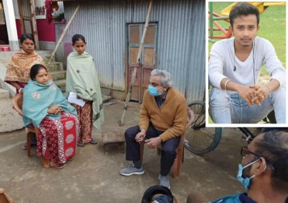 Prasenjit Saha Lynching Case : Eminent Advocate Purushottom Roy Barman met bereaved family Prasenjit Saha Lynching Case : Eminent Advocate Purushottom Roy Barman met bereaved family