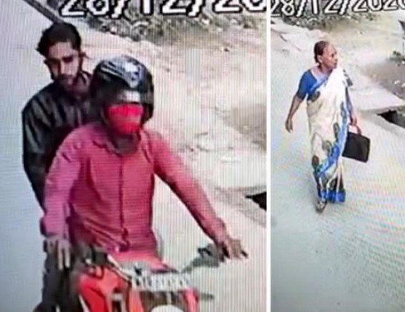 Broad Day Light Robbers roam free in Capital City Agartala : 72 years old woman's gold necklace snatched from Siddhi Asram area Broad Day Light Robbers roam free in Capital City Agartala : 72 years old woman's gold necklace snatched from Siddhi Asram area