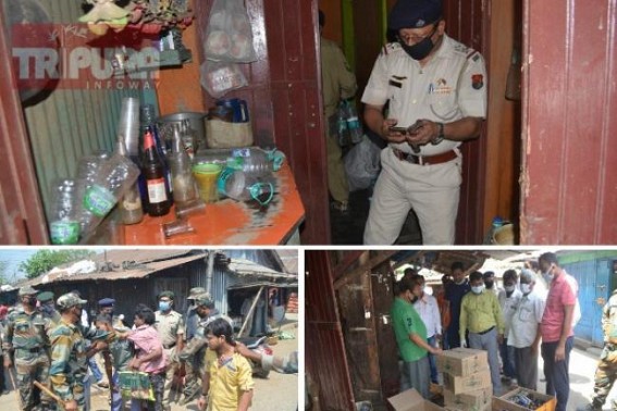 Illegal Liquor Parties go high amid Lockdown : SDM, Police busted illegal liquor sales in Gol Bazar inside â€˜Lockedâ€™ Shop