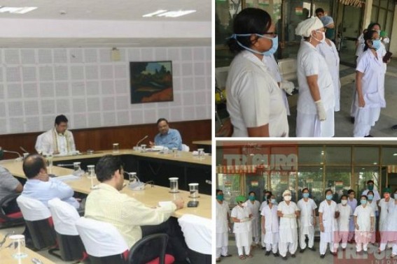 CM Biplab Deb chaired important meeting, taken decisions on COVID19 pandemic : Panic prevails among Health dept employees over PPE, TIWN Editor appeals to public to co-operate with State Govt