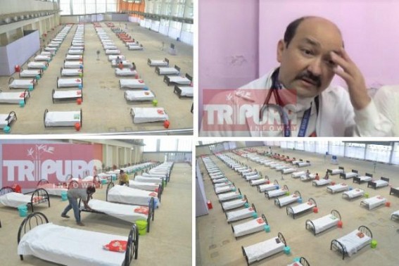 150 bedded COVID-19 Care Centre opened in Hapania Ground, under TMC Hospital, Numbers of Beds may increase further : Tripura’s COVID-19 cases rose to 520 150 bedded COVID-19 Care Centre opened in Hapania Ground, under TMC Hospital, Numbers of Beds may increase further : Tripura’s COVID-19 cases rose to 520